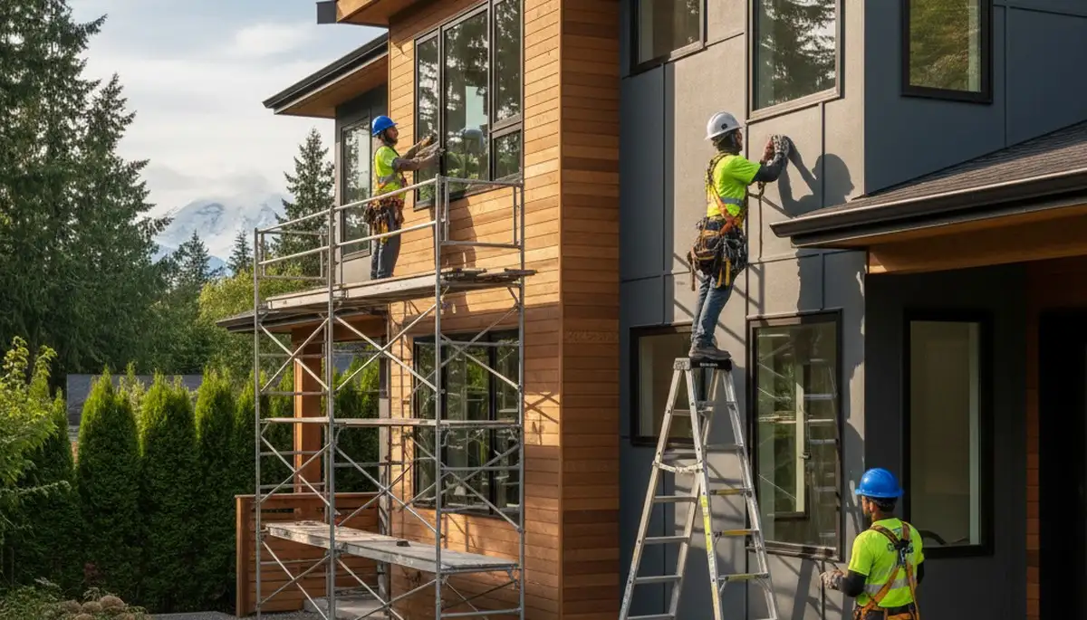 Vinyl siding installation in Seattle, WA by a professional siding contractor