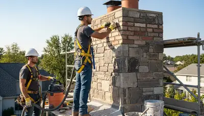 Seattle chimney repair service for masonry cracks, mortar damage, and leak repair on a local home