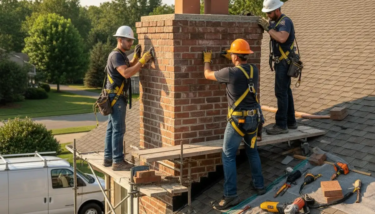 Seattle chimney repair service for masonry cracks and leak damage on a local home