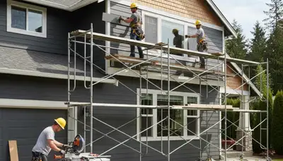 Vinyl siding installation for Seattle, WA home exterior by professional siding contractors