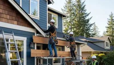 Seattle, WA siding contractor for vinyl siding installation and replacement on a home