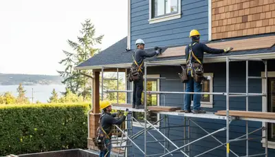 Vinyl siding installation in Seattle, WA by a professional siding contractor