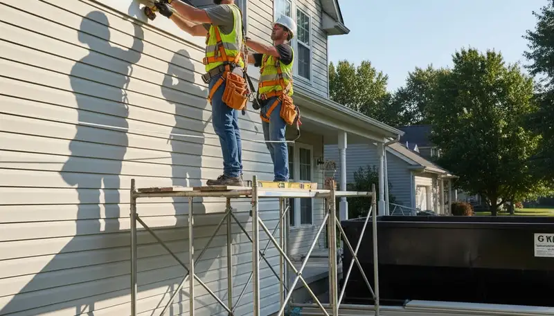 Seattle, WA vinyl siding repair for cracked and warped siding on a home exterior