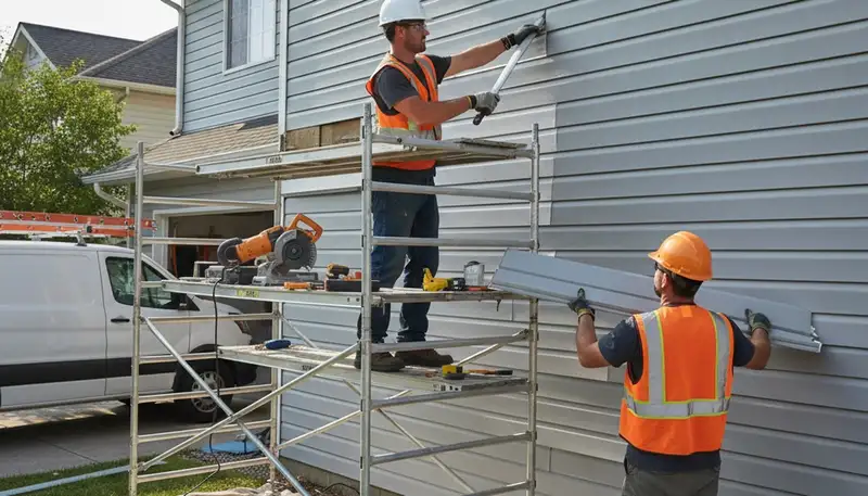 Seattle, WA vinyl siding repair on a home exterior by FX Remodeling & Exteriors